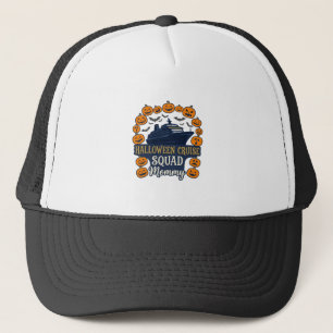Halloween Cruise Squad Mummy Ship Pumpkins Bats_1 Trucker Hat