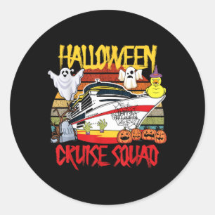Halloween Cruise Squad Rubber Duck Hunting Ship Classic Round Sticker