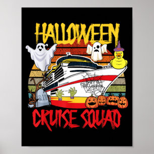 Halloween Cruise Squad Rubber Duck Hunting Ship Poster