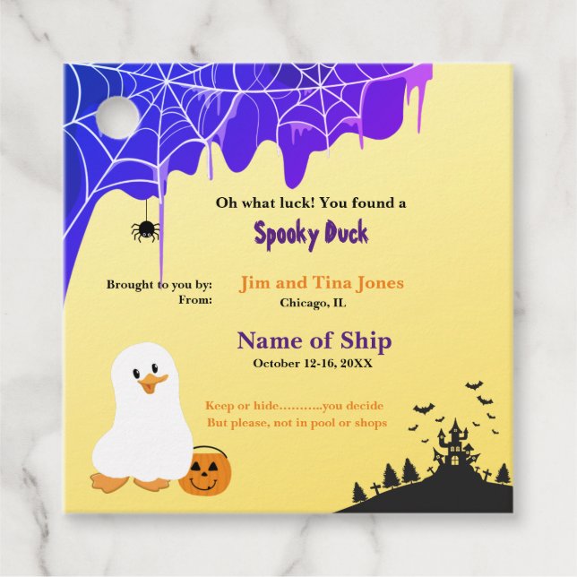 Halloween Cruising Duck Tag (Front)
