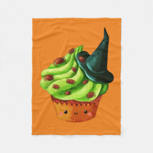 Halloween Cupcake full of tiny spiders Fleece Blanket
