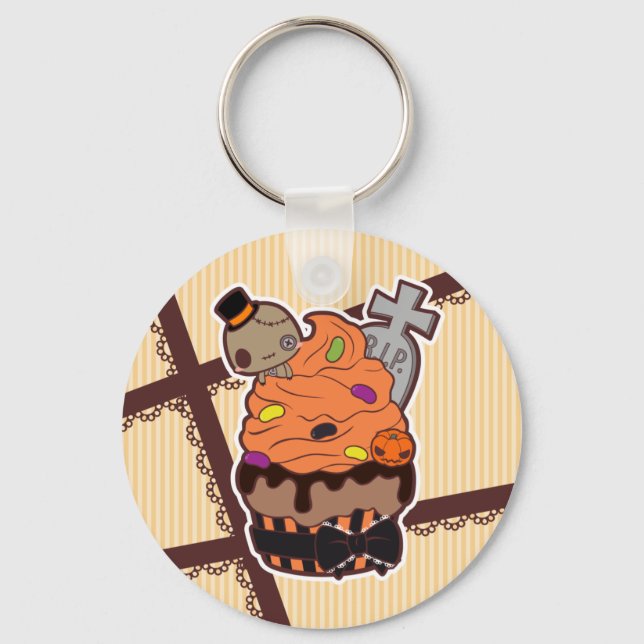 Halloween Cupcake Key Ring (Front)