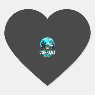 Halloween Current Mood Haunted Pumpkin Heart Sticker