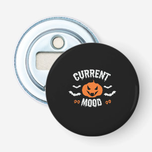 Halloween Current Mood Pumpkin Birthday Bottle Opener