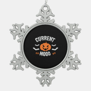Halloween Current Mood Pumpkin Birthday Snowflake Pewter Christmas Ornament