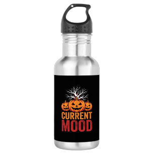 Halloween Current Mood Pumpkin Tree Design 532 Ml Water Bottle