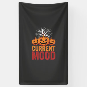 Halloween Current Mood Pumpkin Tree Design Banner