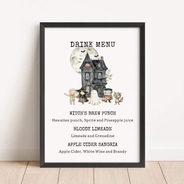 Halloween Custom Drink Menu Sign (Creator Uploaded)