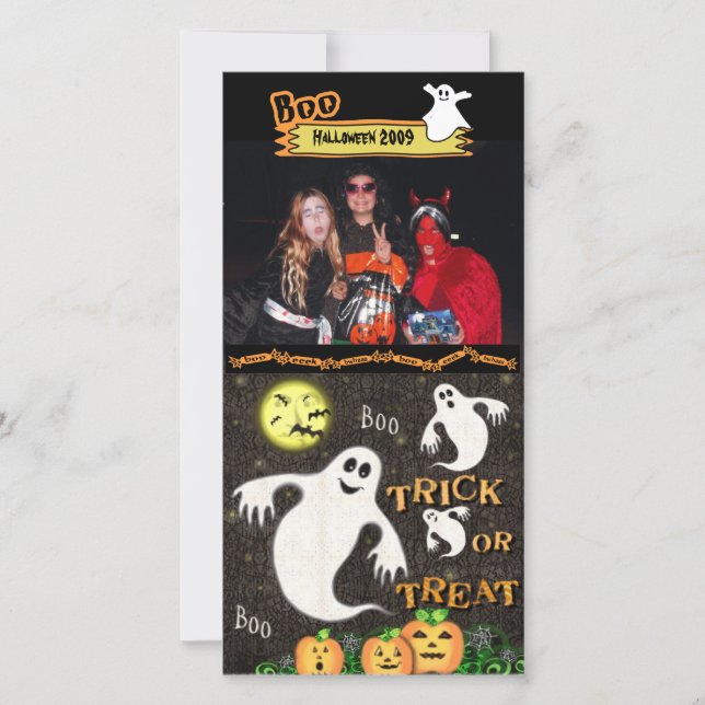 Halloween Custom Photo Card (Front)