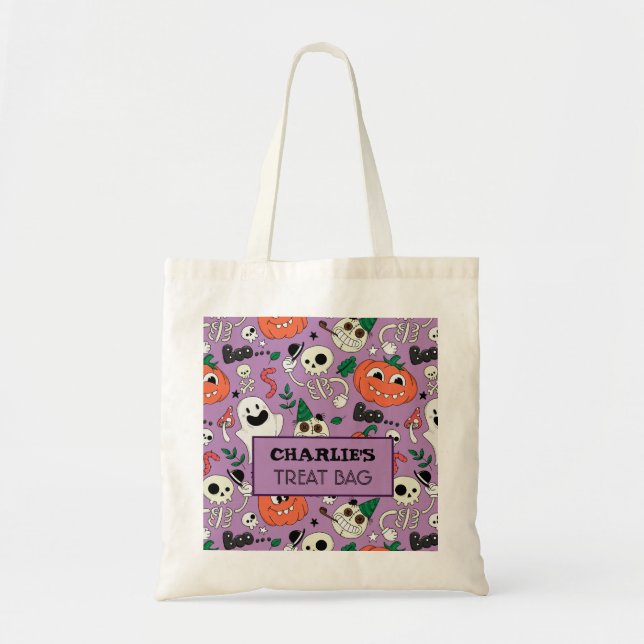 Halloween Custom Treat & Candy Tote Bag (Front)