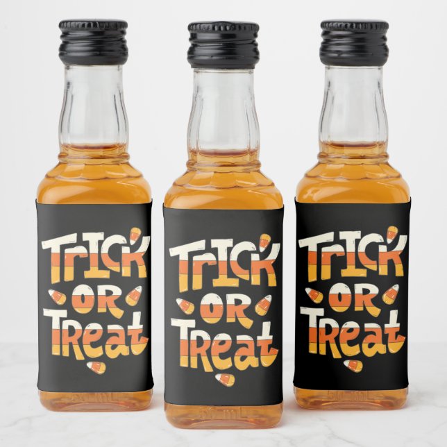 Halloween Custom Trick or Treat  Liquor Bottle Label (Bottles)