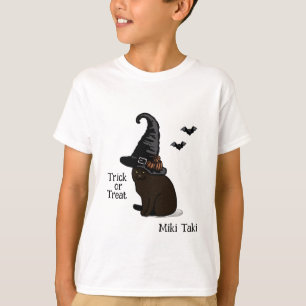 Halloween Custom Whimsical Funny Cat Modern T-Shirt