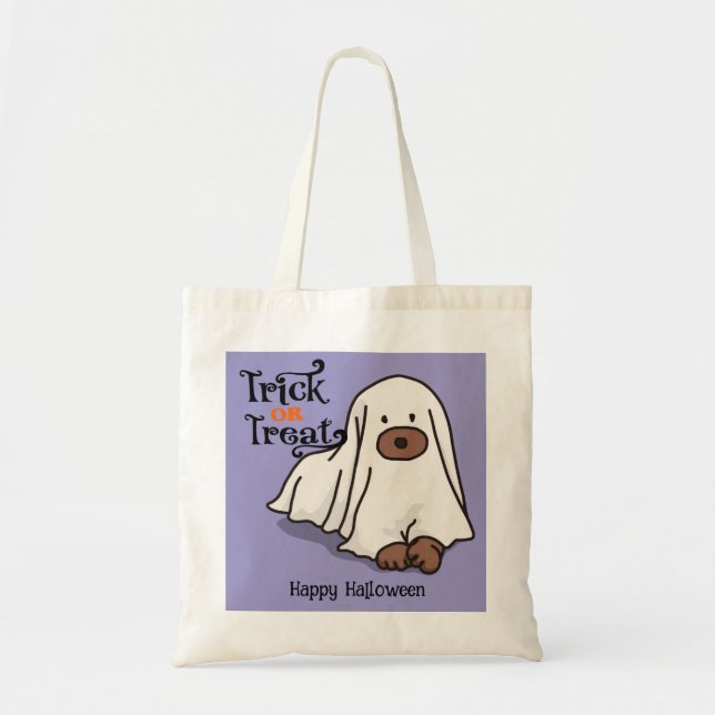 Halloween Custom Whimsical Funny Dog  Tote Bag (Front)