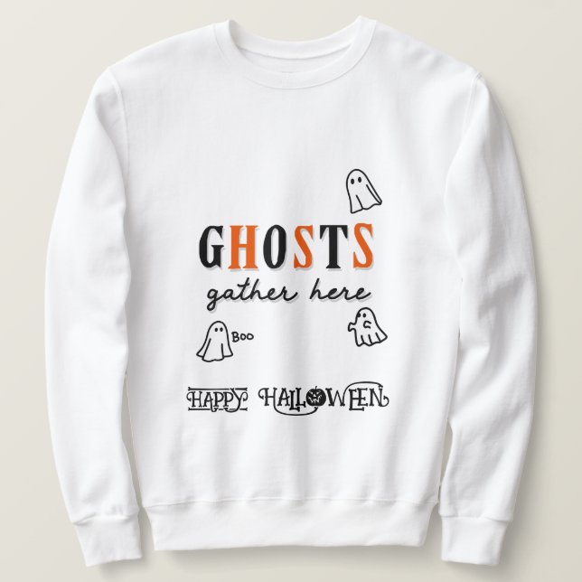 Halloween Custom Whimsical Funny Illustration   Sweatshirt (Design Front)