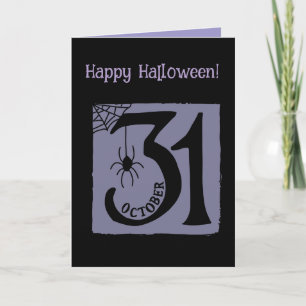 Halloween Custom Whimsical Funny Modern Purple Card