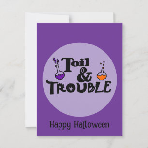 Halloween Custom Whimsical Funny Modern Purple Postcard