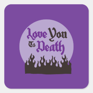 Halloween Custom Whimsical Funny Modern Purple Square Sticker