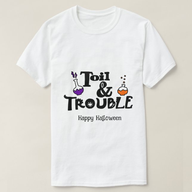 Halloween Custom Whimsical Funny Modern  T-Shirt (Design Front)