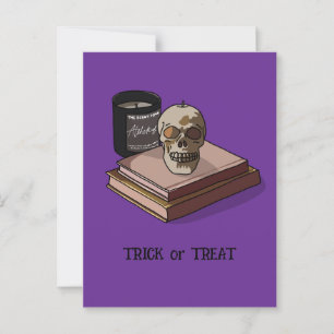 Halloween Custom Whimsical Funny Skull Postcard