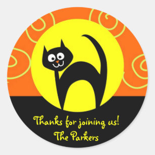 Halloween Customisable Cat Stickers