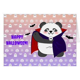 Halloween Cute Baby Panda Dracula Vampire