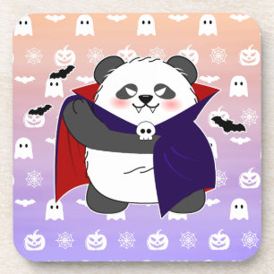 Halloween Cute Baby Panda Dracula Vampire Coaster