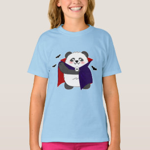 Halloween Cute Baby Panda Dracula Vampire T-Shirt