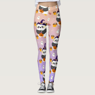 Halloween Cute Baby Panda Trick or Treat Leggings