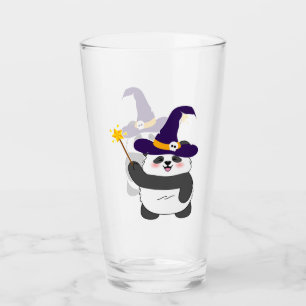 Halloween Cute Baby Panda Witch Magic Wand Glass