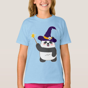 Halloween Cute Baby Panda Witch Magic Wand T-Shirt