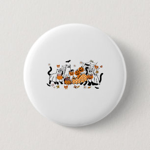 Halloween Cute Black Cats Ghost Costume Women Men 6 Cm Round Badge