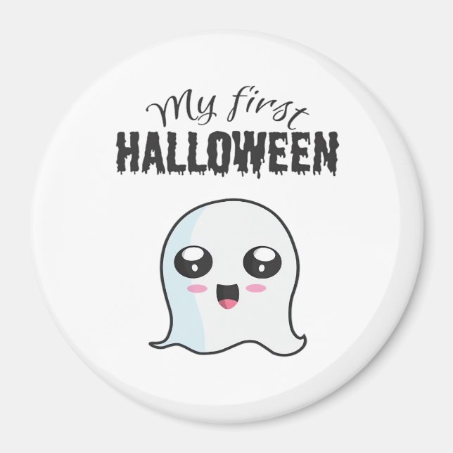 Halloween Cute Boo Newborn Baby Girl First Hallowe Magnet (Front)