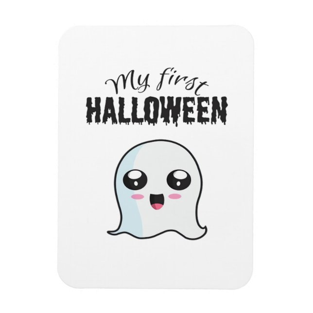 Halloween Cute Boo Newborn Baby Girl First Hallowe Magnet (Vertical)