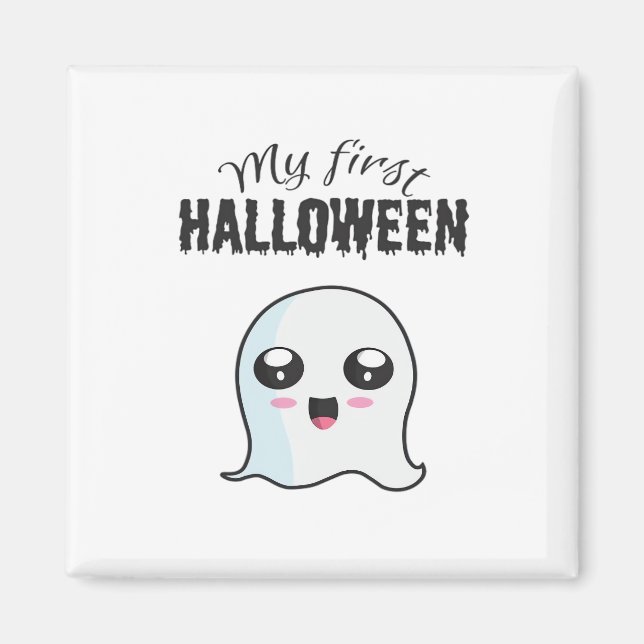 Halloween Cute Boo Newborn Baby Girl First Hallowe Magnet (Front)