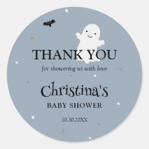 Halloween Cute Boy Baby Shower Thank You Favour Classic Round Sticker