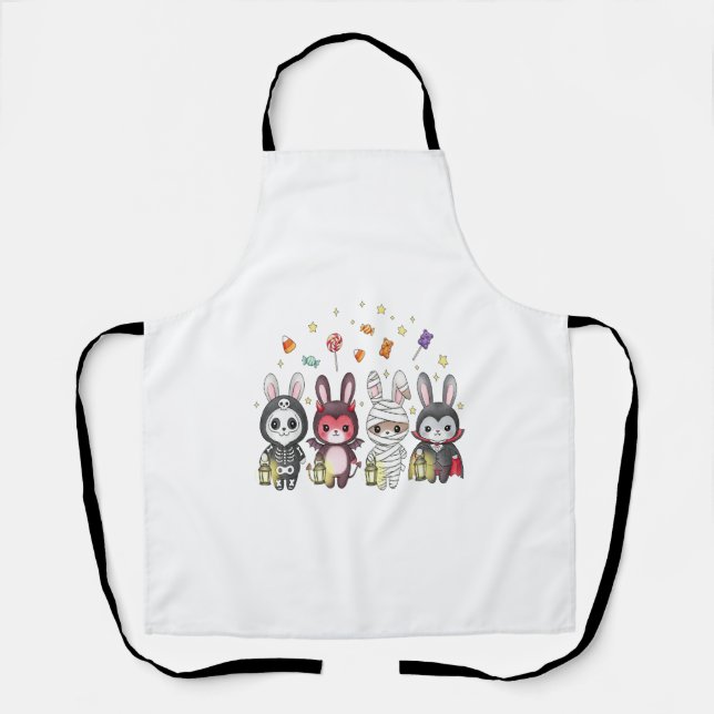 Halloween Cute Bunny Costume Apron (Front)
