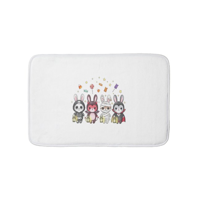 Halloween Cute Bunny Costume Bath Mat (Front)