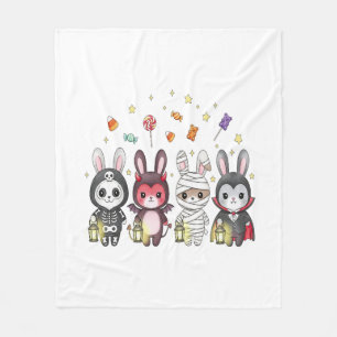 Halloween Cute Bunny Costume Fleece Blanket