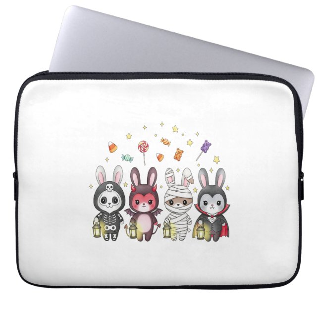 Halloween Cute Bunny Costume Laptop Sleeve (Front)