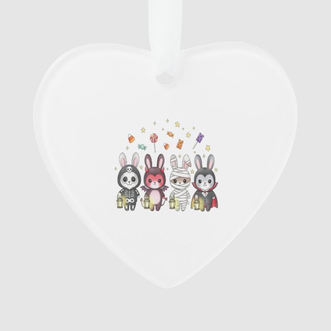 Halloween Cute Bunny Costume Ornament (Front)