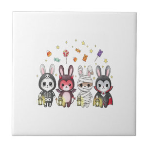 Halloween Cute Bunny Costume Tile