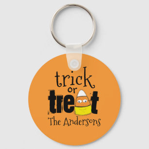 Halloween Cute Candy Corn Funny Whimsical Key Ring