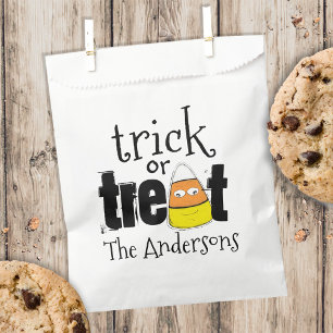 Halloween Cute Candy Corn Smiling Trick or Treat Favour Bags
