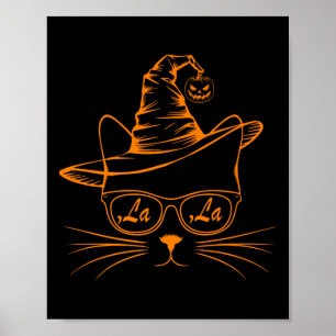 Halloween Cute Cat Comma La Kamala Harris Cute Cat Poster