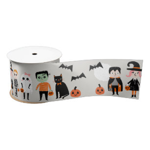 Halloween cute characters satin ribbon