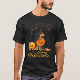 Halloween - Cute Dachshund Happy Halloweenie T-Shirt