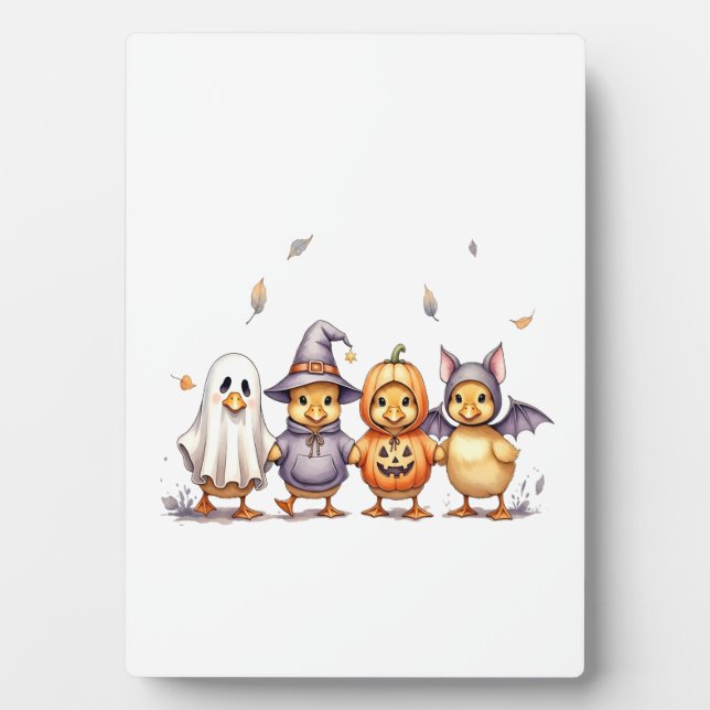 Halloween Cute Ducklings Costume Plaque (Front)