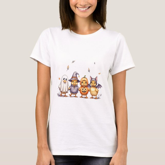 Halloween Cute Ducklings Costume T-Shirt (Front)
