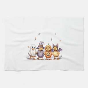 Halloween Cute Ducklings Costume Tea Towel
