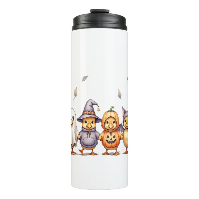 Halloween Cute Ducklings Costume Thermal Tumbler (Front)
